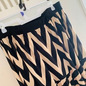 Black and cream skirt